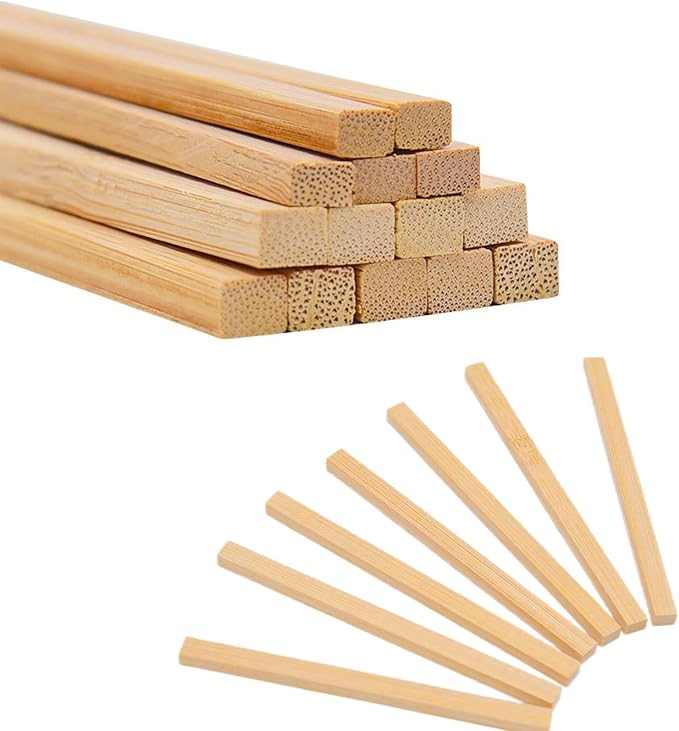 1/2 x 12 Inch 50 PCS Square Dowel Rods Wood Sticks Wooden Dowel Rods Unfinished - Image 2