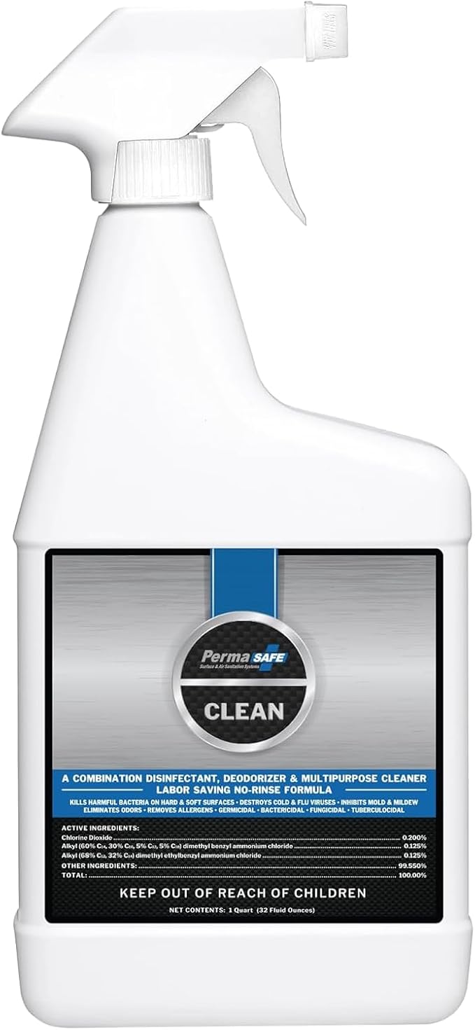 PermaSafe CLEAN, All-Purpose Hospital Disinfectant Cleaner; No Rinse, Soft & by PermaSafe