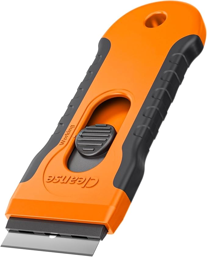 Razor Blade Scraper with 15 Extra Blades: Multi-Surface Cleaning Tool by Cleanse