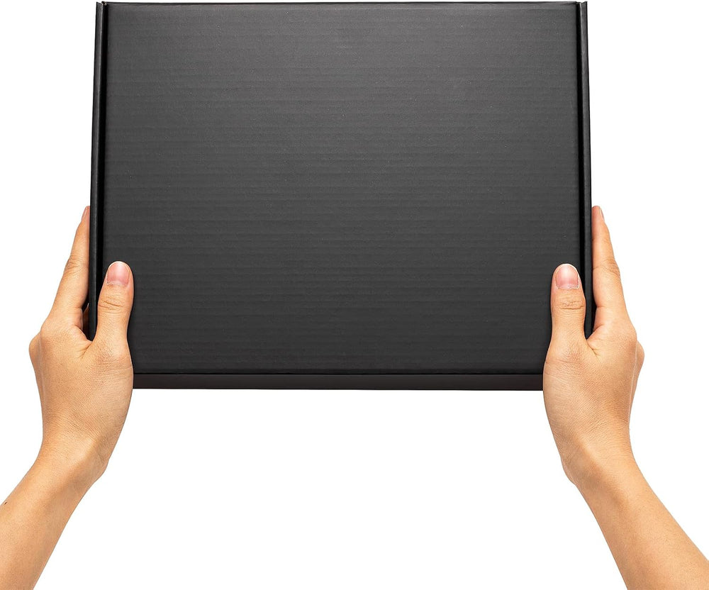 Timirog Black Shipping Boxes 11 1/8 x 8 5/8 x 2" Letter Size 25 Pack - C...