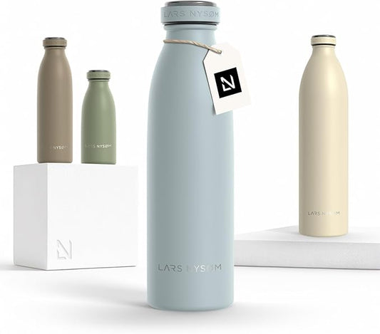 LARS NYSØM Stainless Steel Insulated Water Bottle 12oz 17oz 25oz 34oz 51oz | by LN