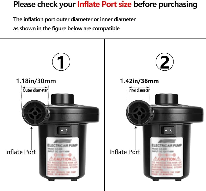 Replacement Nozzles Electric Air Pump 3 Sizes Head Plastic - Image 4