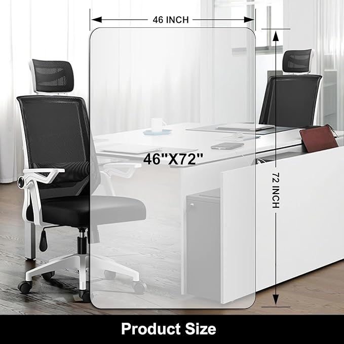 Kuyal Office Chair Mat for Hardwood Floor, Easy Glide, Floor-Protector - Image 7