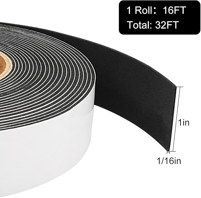 2 Rolls Weather Stripping Door Seal, Adhesive Closed Cell Weather Strip… - Image 2