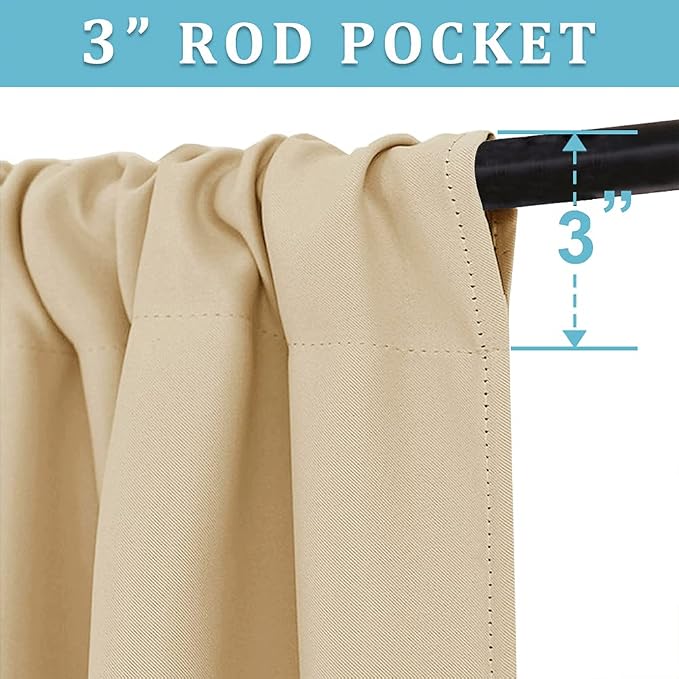 RYB HOME Blackout Curtains for Kitchen, Over Sink Privacy Curtains Window Decor - Image 3