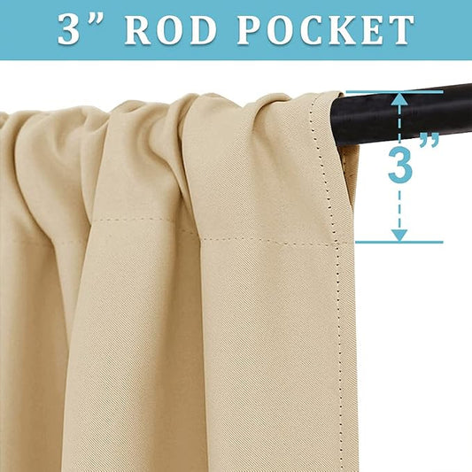 RYB HOME Blackout Curtains 63 inches Long - Image 2