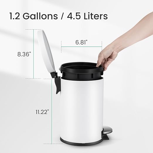 Cesun 1.2 Gallons Small Trash Can - Image 6