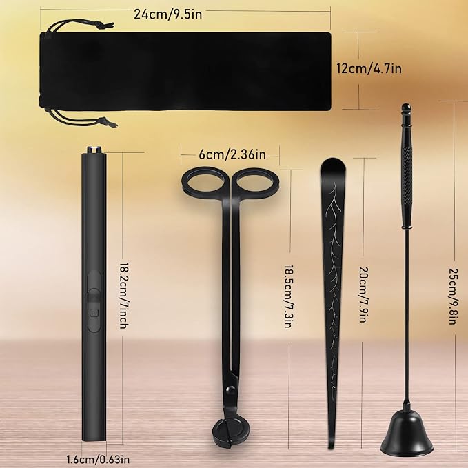 4IN1 Candle Accessory Set, Rechargeable Candle Lighter, Candle Wick Trimmer - Image 7
