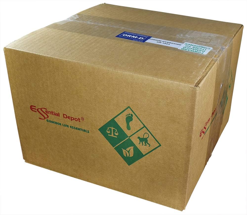 Essential Depot 32 lbs Food Grade Sodium Hydroxide Lye Evenly-Sized Micro Pels (Beads or Particles) - 16 x 2lb Bottles - Lye Drain Cleaner - HDPE Container with Resealable Child Resistant Cap