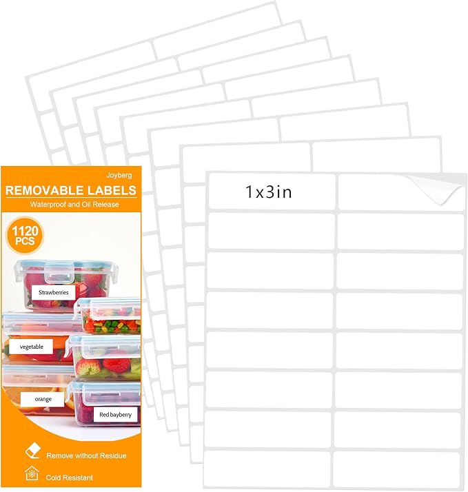 Joyberg 1120 PCS Removable Freezer Labels by Joyberg