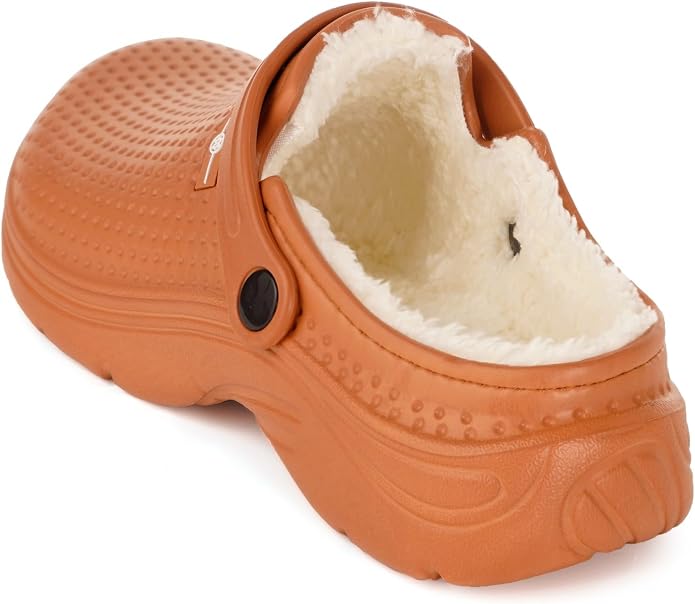 Womens Mens Fur Lined Clogs Waterproof Garden Shoes Winter Warm Fleece Lining - Image 3