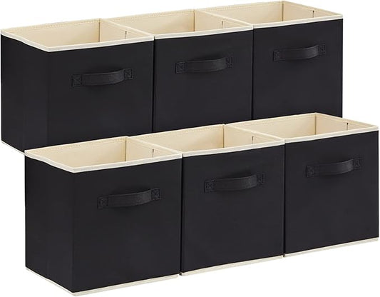 Lifewit Collapsible Fabric Storage Cubes Bins Set 11 Inch, Foldable Cubby by Lifewit
