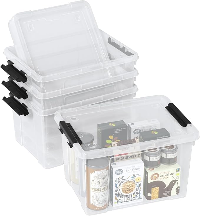 4-Pack Plastic Storage Bins - Image 7