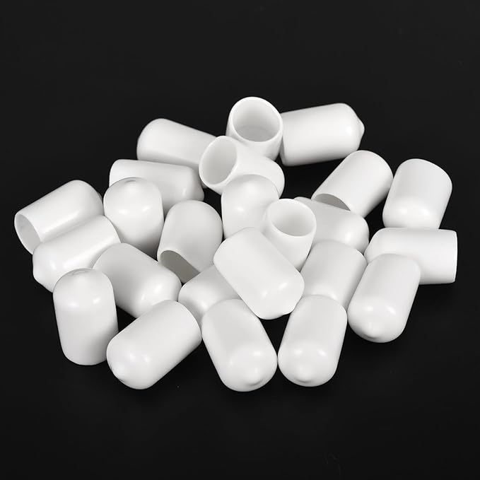 uxcell 20pcs Rubber End Caps 13mm ID Vinyl Round End Cap Cover Screw Thread - Image 4