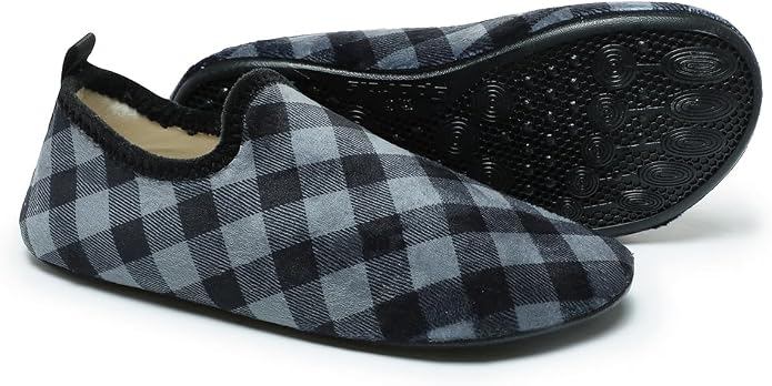 QZKDM Lightweight Slip on Grip Indoor House Slippers Barefoot Non Slip Home - Image 5