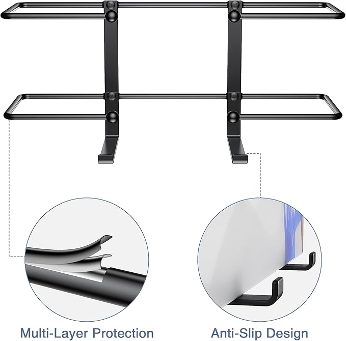 2 Pack Glove Box Dispenser Wall Mount: Black Glove Holder Organizer - Image 8