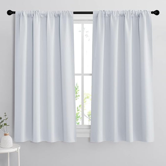 RYB HOME Curtains for Bedroom 63 inches Long, W 34 x L 63, 2 Panels by RYBHOME