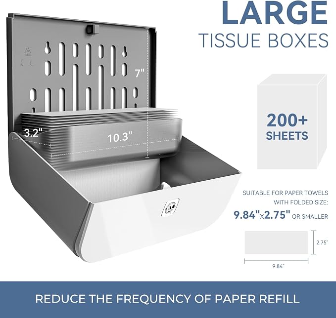 Commercial Paper Towel Dispenser Wall Mount C-Fold Multifold Trifold Hand - Image 3