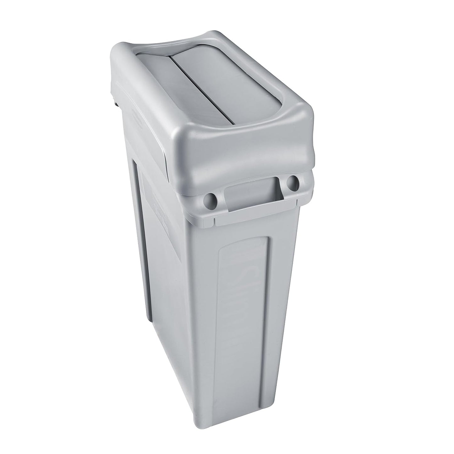 Rubbermaid Commercial Products SLIM JIM Swing Lid for Use with 16/23 GAL Vented Slim Jim Containers, for Kitchens/Classrooms/Offices/Back of House, Black