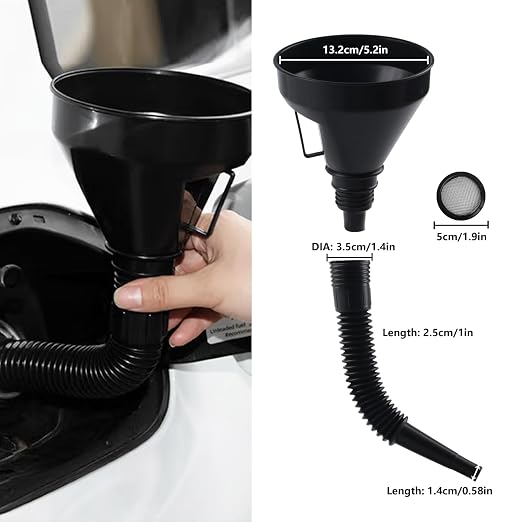 8 Pcs Oil Funnels for Automotive Use, Automotive Funnels Set, Plastic Funnel Set - Image 2