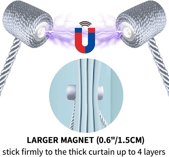 18 Inch Strong Magnetic Curtain Tiebacks, Curtain Holdbacks Modern Upgrade - Image 7