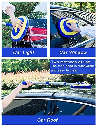 47" Car Wash Brush Kit Mitt Mop Sponge - Image 4
