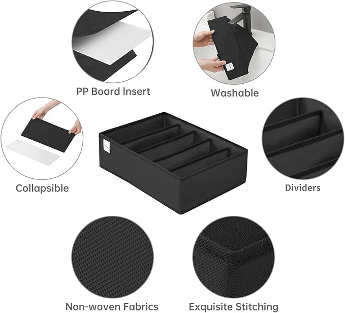 4 Packs T-shirt Drawer Organizers - Image 5