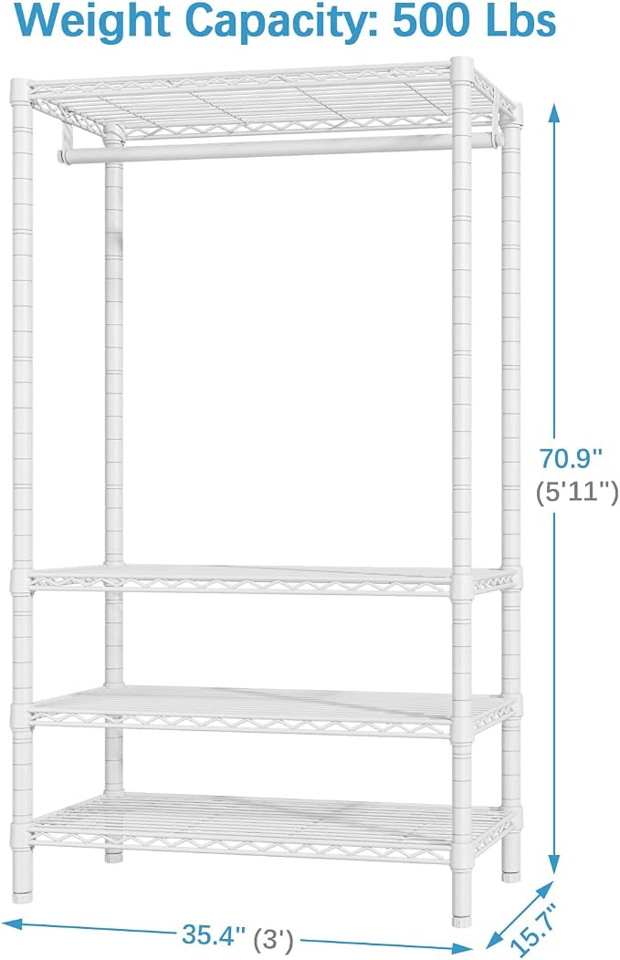 VIPEK V1 Wire Garment Rack 4 Tiers Heavy Duty Clothes Rack - Image 5