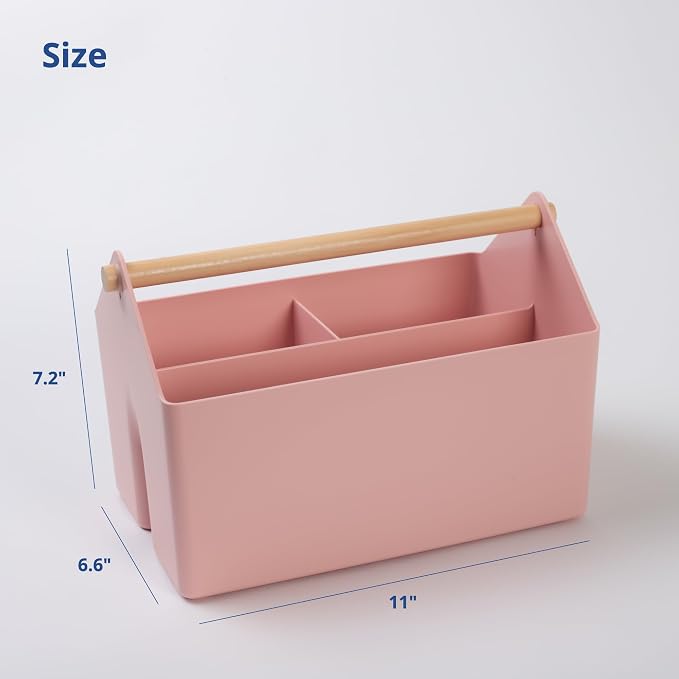 BLUE GINKGO Medium Storage Basket – Plastic Caddy - Image 2