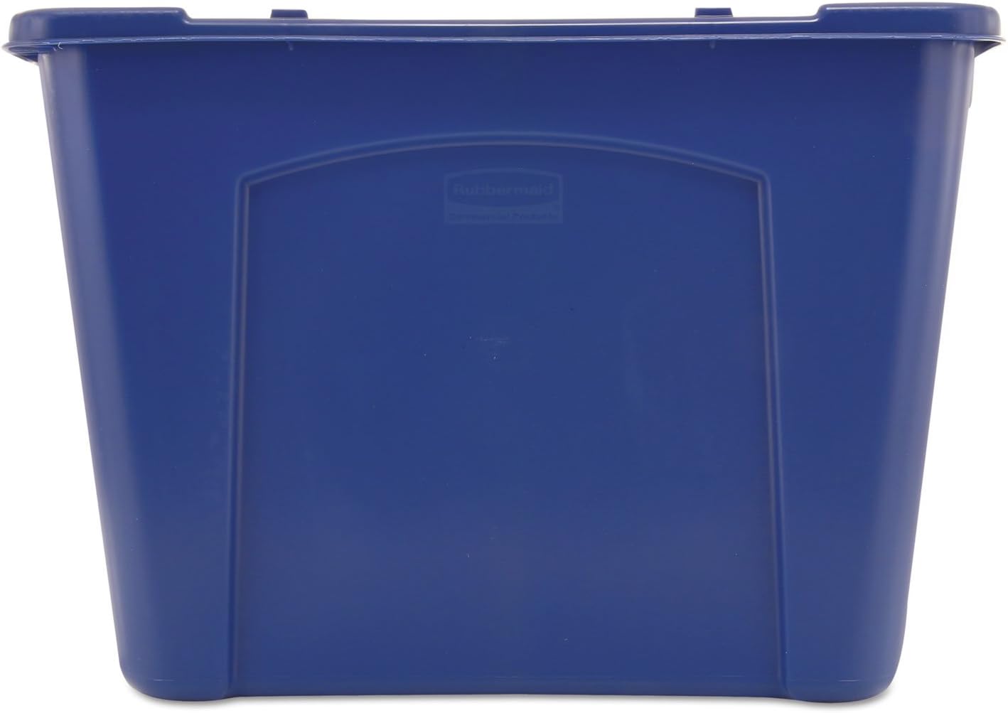 Rubbermaid Commercial Products Stackable Recycling Bin, 14 Gallon, Blue Storage Container, for Garage/Kitchen use for Boxes/Paper Recycle (Pack of 6)