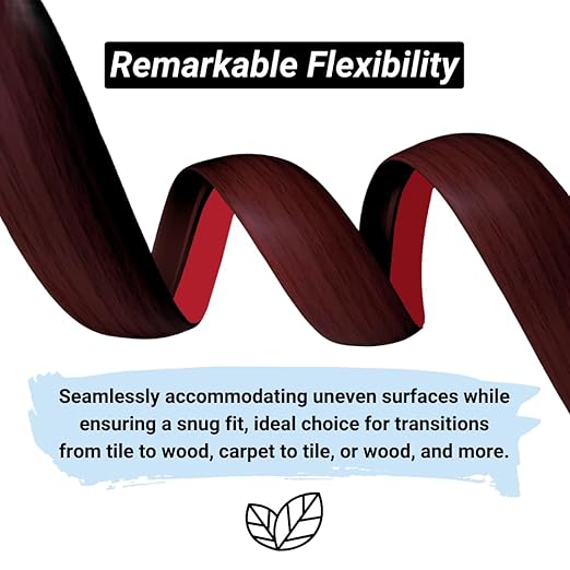 1/5 inch Height Floor Transition Strip, Self Adhesive Carpet Wood Tile Vinyl - Image 2