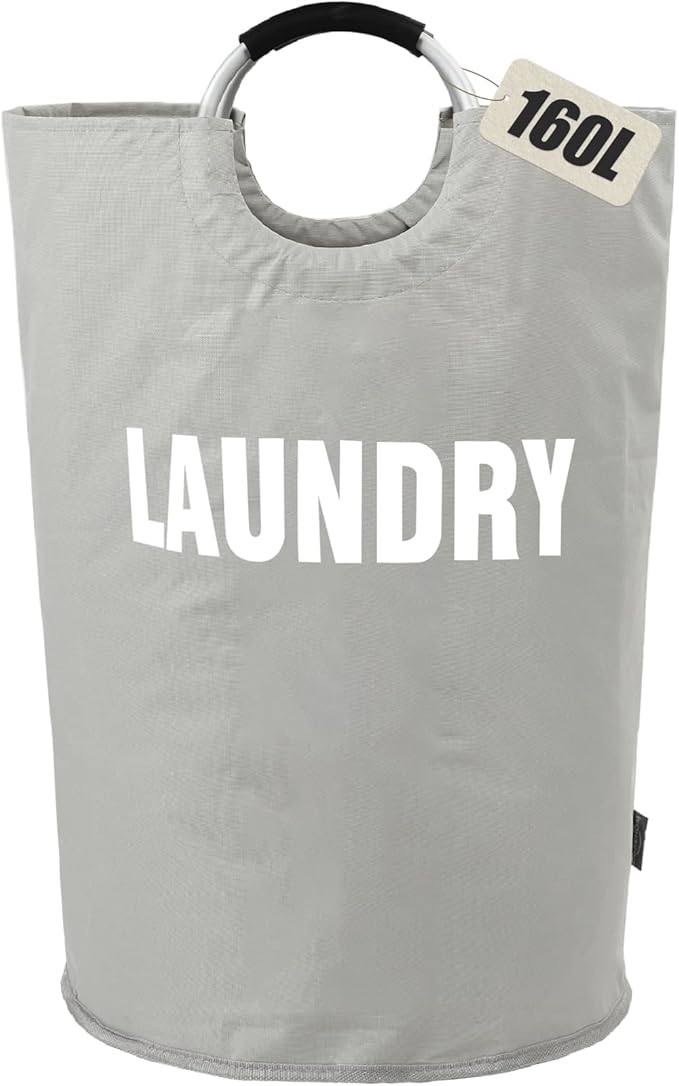 DOKEHOM 160L XX-Large Laundry Basket, Collapsible Laundry Bag, Foldable Laundry by DOKEHOM