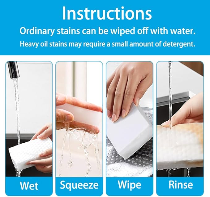 Magic Sponge Erasers, 50 Pack 2X Density Stronger Melamine Sponge Foam Pads - Image 4