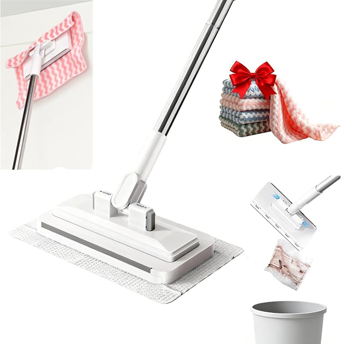 2025 New Mini Sweeper Mop No-Touch Dirty Cleaning Flat Dust Mop by Unknown