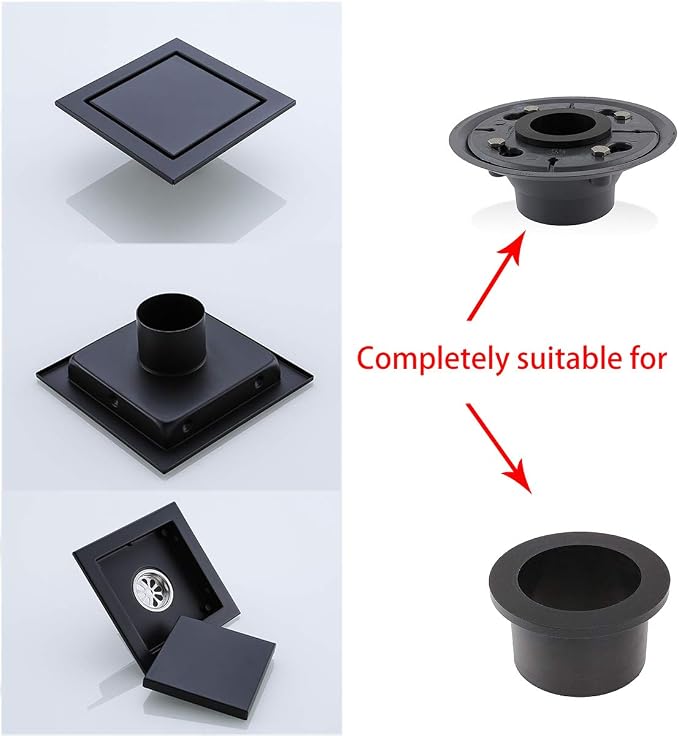 RANDOM Black Shower Drain Square - Image 8
