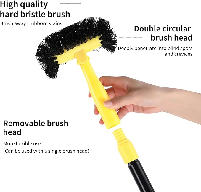 Grout Cleaning Brush with Long Handle - Image 3