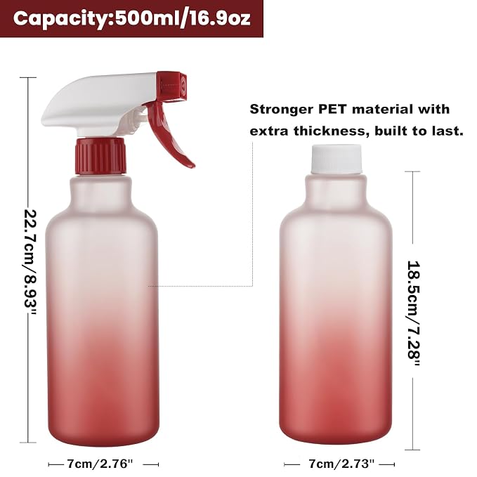 Spray Bottles 16.9oz/500ml Plastic Spray Bottle - Image 3