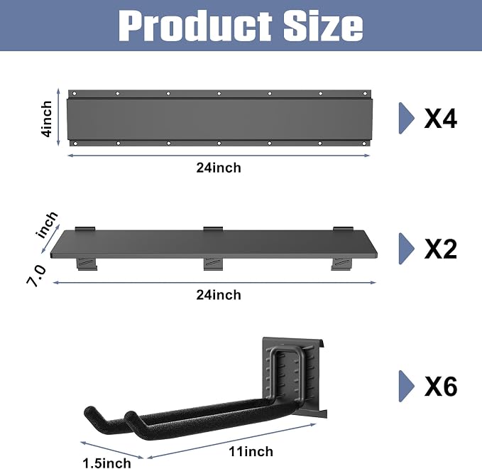 WALMANN Wall Mounted Garden Tool Rack - Image 3
