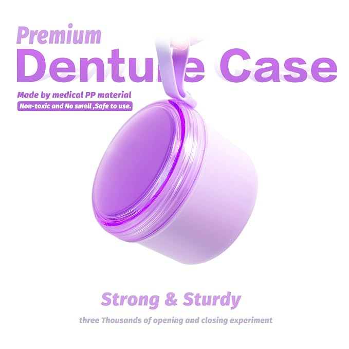 Large Denture Case, No-Leak Denture Container Cups - Image 7