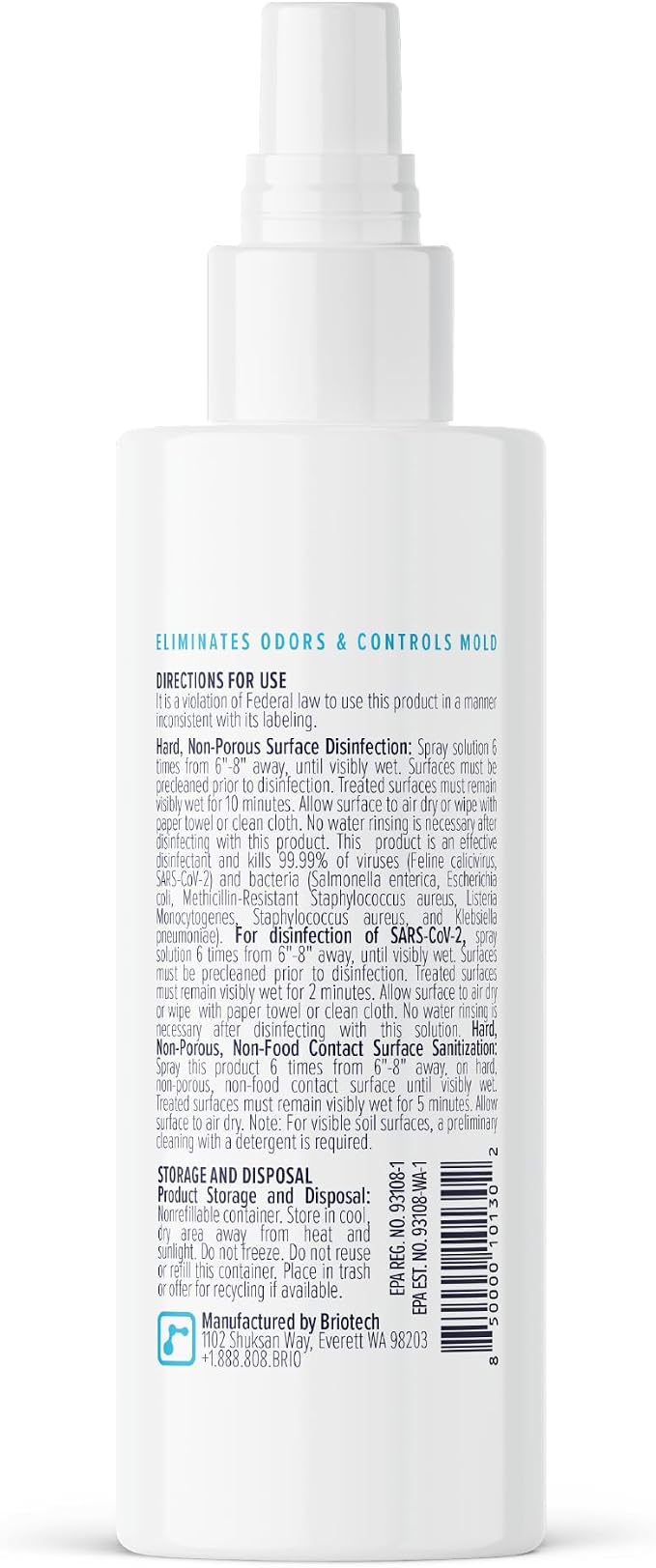 BRIOTECH Sanitizer Disinfectant Hypochlorous Spray, Kill 99.99% of Viruses & - Image 9