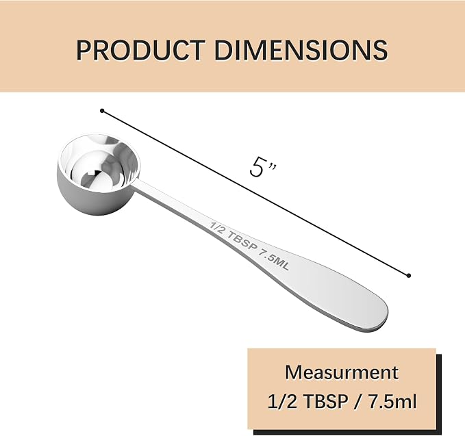 2PCS 1/2tbsp Single Measuring Spoon, Stainless Steel Individual Teaspoon - Image 2