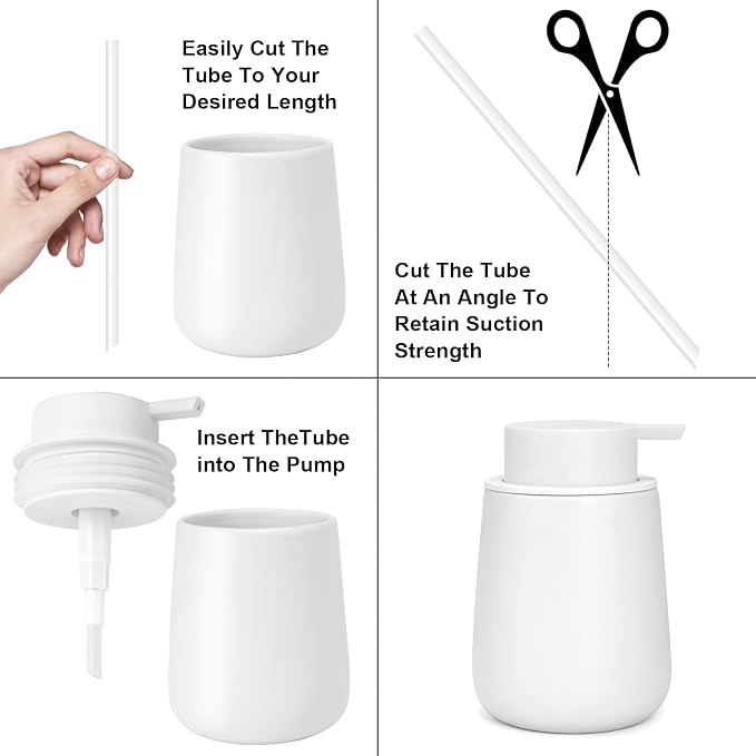 Liquid Soap Dispenser Pump 2pcsHead Replacement Spare Plastic Pump Bathroom - Image 4
