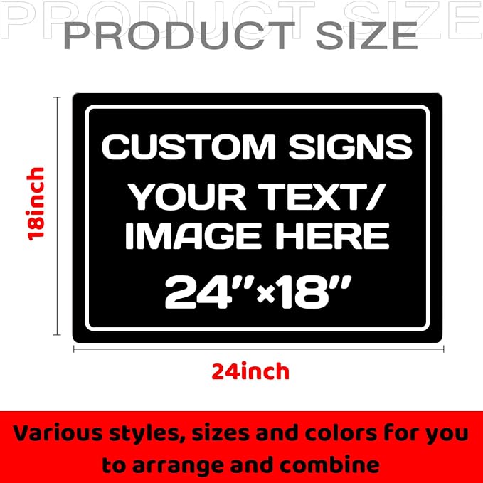 Personalized signs, Aluminum Weatherproof Metal Sign, Optional reflective or - Image 2