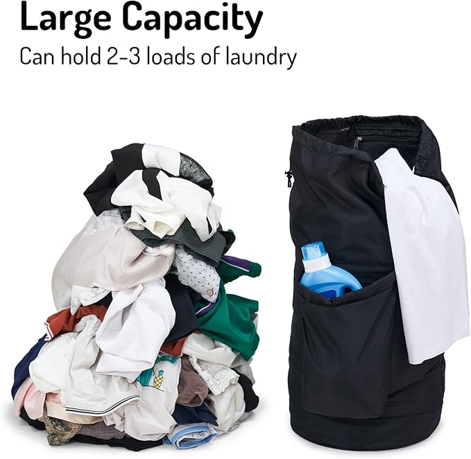 Laundry Backpack Bag, Dirty Clothes Travel Laundry Bag - Image 5