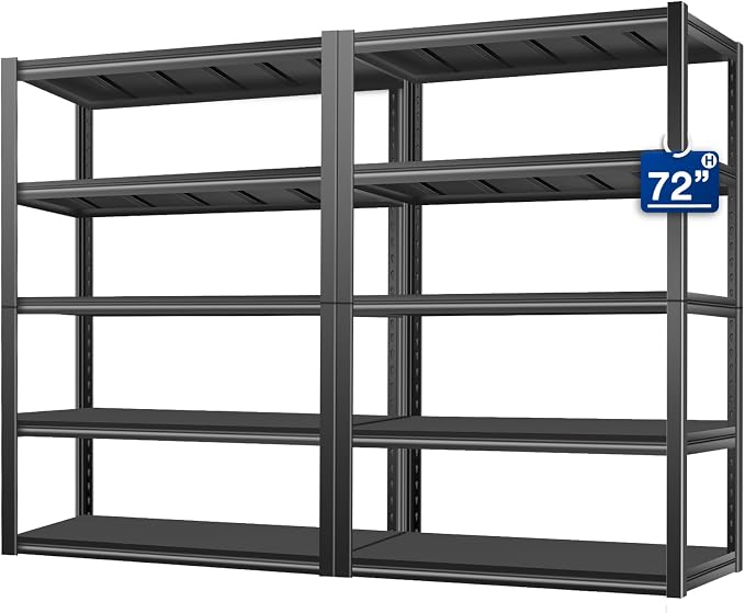 BILT HARD 3500LBS 48" W x 24" D x 72" H Garage Shelving, 5-Shelf Industrial by BILTHARD