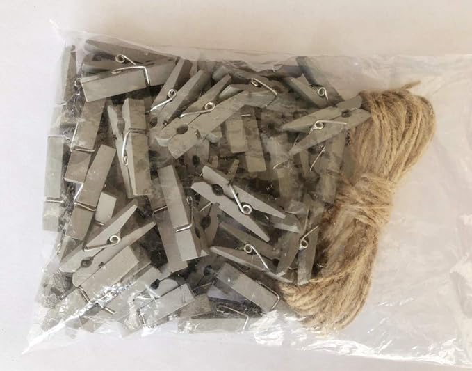 DurReus Wooden Clothespins for Pictures Travel Clothes Pin Home Decor - Image 2