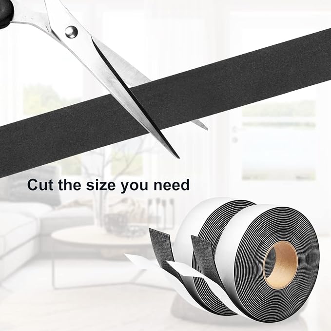2 Rolls Weather Stripping Door Seal, Adhesive Closed Cell Weather Strip… - Image 4