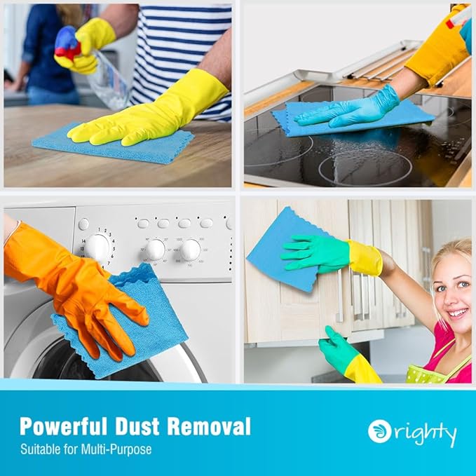 Orighty Cleaning Cloths, Shop Towels 50 Pack, Shop Rags Reusable, Microfiber - Image 4
