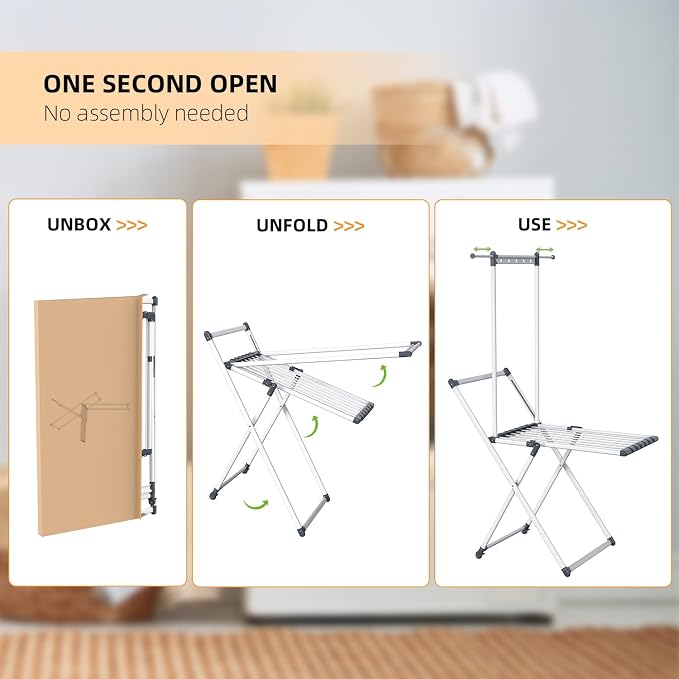 Clothes Drying Rack, Foldable Laundry Rack - Image 7