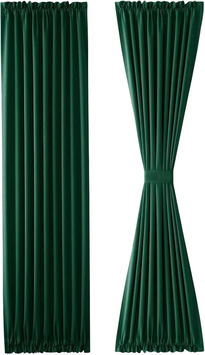DWCN French Door Curtains – Rod Pocket Thermal Blackout Curtain - Image 7